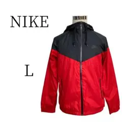 ★美品 NIKE ナイキ 赤／黒 長袖 ジャンパー・ブルゾン ジャケット L