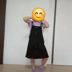 セット　GAP紫シャツ130cm　＆　黒のワンピース 140cm