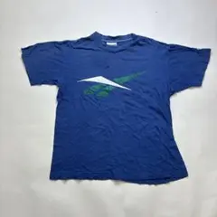 リーボック　Reebok ロゴプリント Tシャツ 青　レトロ90s前期