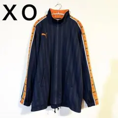 プーマ トラックジャケット ネイビー×オレンジ/日本製/Y2K/プージャ xo