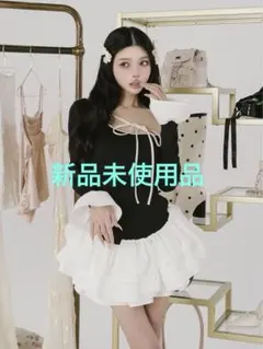 【定価以下】Darich デザインネックリボンミニワンピース 【新品未使用】