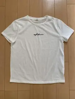 ホワイト ロゴ入り 半袖Tシャツ 150cm
