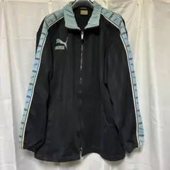 PUMA トレーニングジャージ ビッグロゴ　ストライプ　ヴィンテージ　L-O