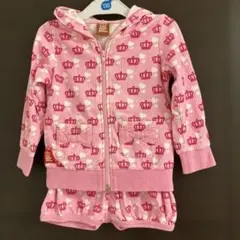 BABY DOLL ピンク パーカー 100 セットアップ　ショートパンツ