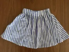 グローバルワーク ストライプ柄ブルーキュロット サイズ100