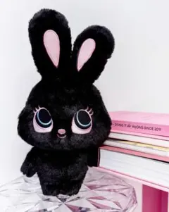 foxy illustrations BUNNY BIGぬいぐるみ黒ブラック