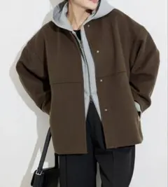 JOURNAL STANDARD スーパー140ビーバーノーカラーショートコート