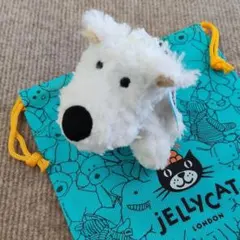 巾着付 ジェリーキャット スコティッシュ 犬 バッグチャーム jellycat