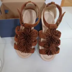 H&M　サマー　サンダル　茶色　19cmのサムネイル