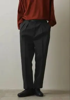 steven alan ドリル インツープリーツ ドレス トラウザーズ