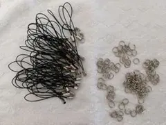ナイロン製ストラップと金属リング（マルカン）セット
