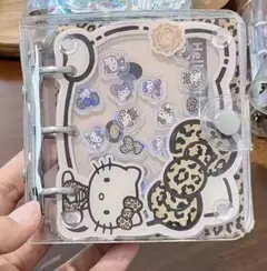 ハローキティ バインダー シャカシャカシール帳 キティ　ヒョウ柄 豹柄　シール帳
