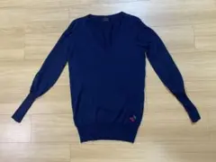 ポールスミス ネイビー 長袖ニット チェリー刺繍のサムネイル