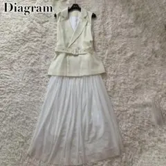 未使用級✨ダイアグラム 24年モデル テーラーチュールワンピース ベスト ベルト