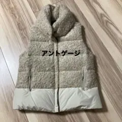 ANTGAUGE異素材切り替えウールダウンベスト Free ライトグレー