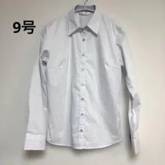 ANCHOR WOMAN 洋服の青山 ストライプ長袖シャツ 9号のサムネイル