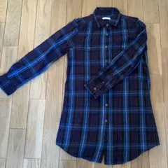ローリーズファーム　チェックシャツ　ロングシャツ