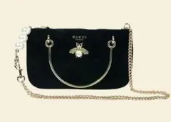 希少！GUCCI ノベルティ 2way ショルダーバッグ ハンドバッグ ブラック