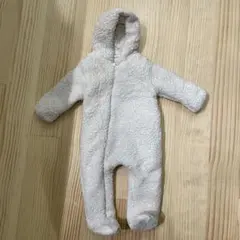 ZARA フリースロンパース 74cm ホワイトボア　アウター　カバーオール