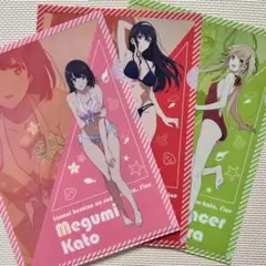 冴えない彼女の育てかたfine 水着クリアファイル 加藤恵 霞ヶ丘詩羽 英梨々