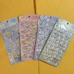 ダイヤモンドPOPシール　4点セット　動物　シマエナガ