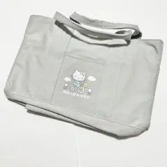 【送料込み】Sanrio サンリオ ハローキティ グレー マチありバッグ