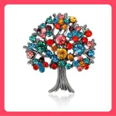 カラフルツリーブローチ卒園卒業入学ワンポイント