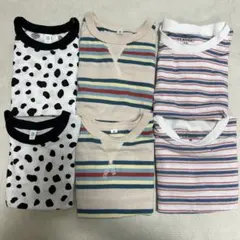 西松屋 長袖カットソー ロンT 80 95 110 6点セット 保育園着 お揃い