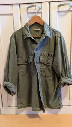 70s US ARMY ユーティリティシャツ OG-107 ミリタリー シャツ