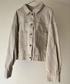 andme ツイルデニムオーバーサイズＧジャン M グレー