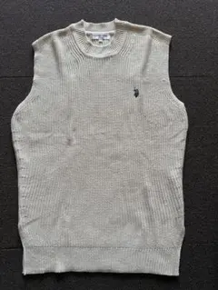 U.S. POLO ASSN. ノースリーブニットベスト L ベージュ