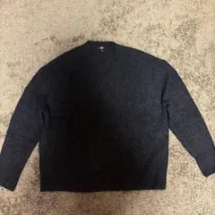 UNIQLO XL ダークグレー Vネックセーター フラッフィーVネックセーター