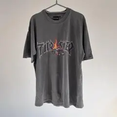 THRASHER ヴィンテージ加工　ピグメント　ロゴ　Tシャツ フレイムのサムネイル