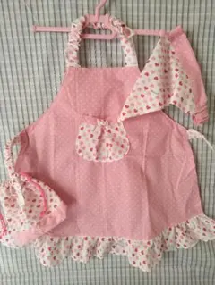 ハンドメイド　90〜110お子様用エプロン3点セット