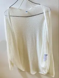 UNIQLO 3Dメッシュカーディガン M オフホワイト　即購入可
