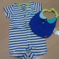 70㎝☆アンパサンド☆ロンパースとスタイ美品セット