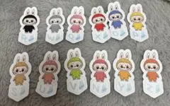 POPMART PIN FOR LOVE ぬいぐるみ ラブブ イニシャル　シール