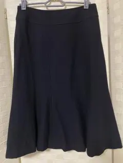 ブラック フレアスカート ミモレ丈 上品 シンプル フォーマル オフィス