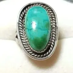 値下げ不可　ヴィンテージ　インディアンジュエリー　ターコイズ　リング 　約8号
