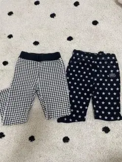 キッズ パンツ 2点セット　星柄　千鳥柄