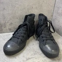 コンバース オールスター ハイ 黒 24.5cm オールブラック 美品 人気