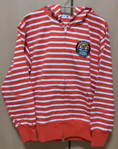 STUDIO SEVEN ストライプパーカー オレンジ