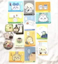 【ちいかわ】栗まんじゅう ラッコ カード・ステッカー・缶バッジ 16点セット