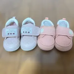ベビー　子供　靴　12cm　2足セット　女の子　ピンク　いちご