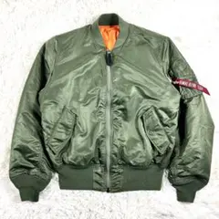 アルファインダストリーズ MA-1フライトジャケット オリーブ 復刻 短丈 OD
