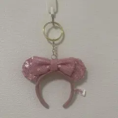 ミニーマウス風スパンコールキーホルダー　東京ディズニーリゾート