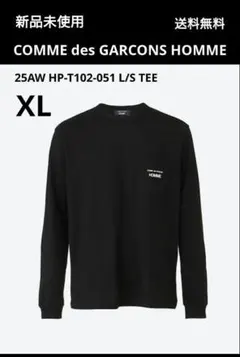 COMME des GARCONS HOMME ロゴロンT XL BLACK 黒
