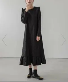 La-gemme ジャガードフリルワンピース