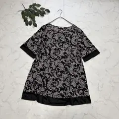 7450✾アルファキュービック✾チュニックワンピース【M】ペイズリー/ブラック