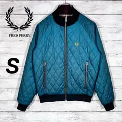 『FRED PERRY』　キルティング　ブルゾン　リバーシブル　刺繍ロゴ　【S】